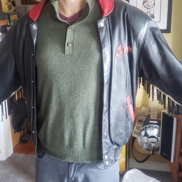 Very Rare Jeff Hamilton Leather Indian Motorcycle Jacket from the 80's - Picture 10 of 12